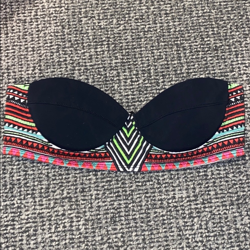 Mara Hoffman embroidered strapless bikini top
